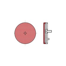 Red round rear reflector