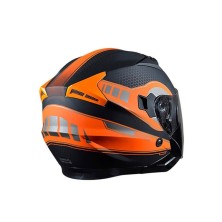 Casco Jet doble pantalla Aerópolis naranja y negro Talla M Trendy