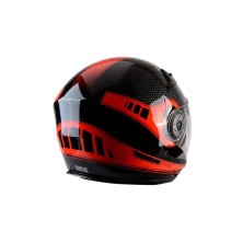 Casco Jet doble pantalla Aerópolis rojo y negro Trendy