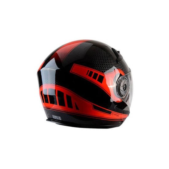 Casco Jet doble pantalla Aerópolis rojo y negro Trendy