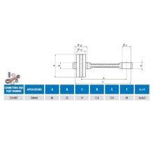Biela Minarelli crankshaft 210.0006 / 2010.0008 Polini pin 10