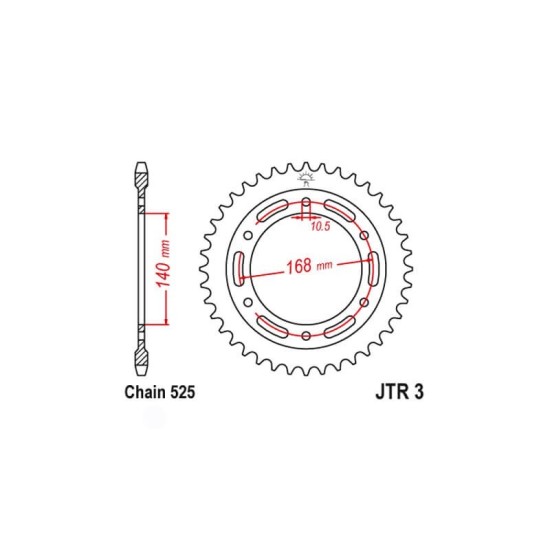 Couronne BMW F 650/800 GS pas 525