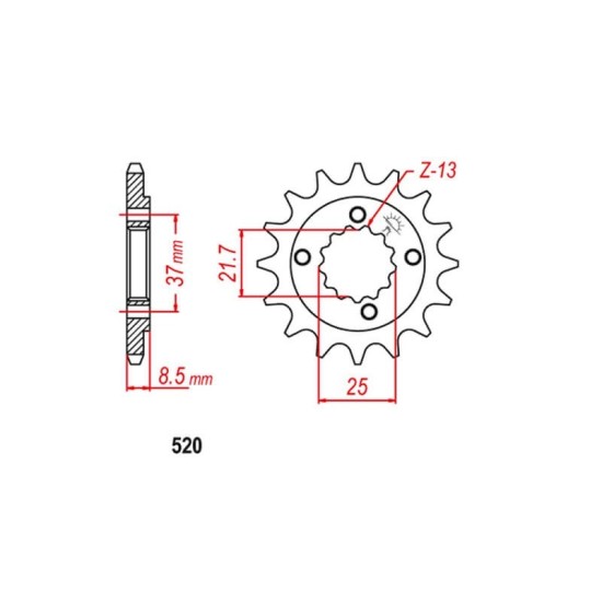 Sprocket Honda XR 600 / TRX 400