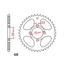 Chaîne Honda CBR 125 44 Dent 04-10