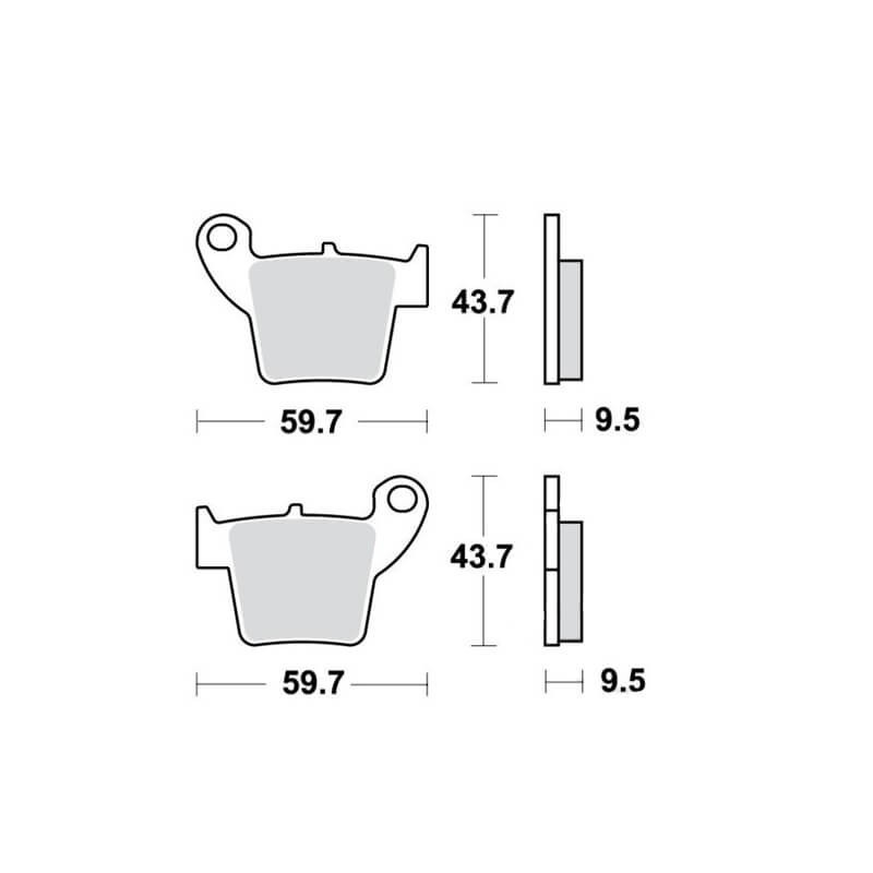 Plaquettes de frein arrière Honda CR / CRF TRW