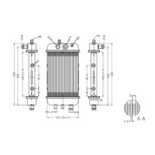 Radiateur Derbi Senda 50, Aprilia RX 50, SX 50, Gilera RCR 50, SMT 50