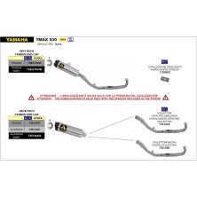 Colector catalítico Homologado Arrow para Yamaha TMax 530-560