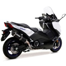 Silenciador Arrow negro con acabado en carbono para Yamaha TMax 530-560