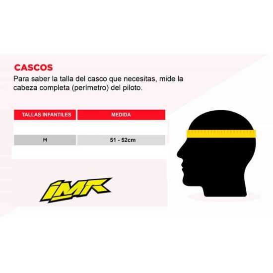 Casque Cross Enfant IMR Vert Fluor Taille M
