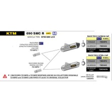 Silenciador exhaust homologado Race Tech titanio para KTM 690 Enduro R 19-20 Arrow